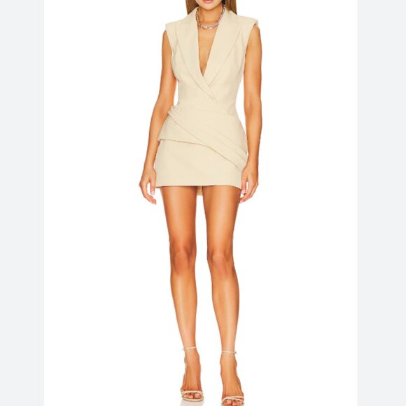 Simkhai Messina Draped Mini Blazer Dress - Picture 1 of 6